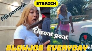 Benz bitch get her throat fuck by her favorite big black cock - porn video