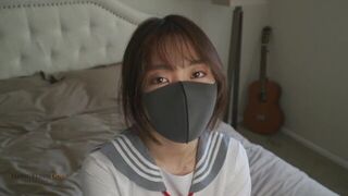 Fuck a horny Chinese school girl wearing a uniform after interviewing - porn video
