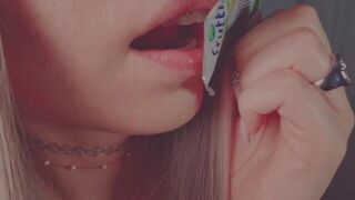 asmr yogurt eating - porn video