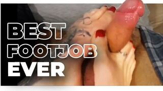 Mel Fire fantastic footjob with toe ring makes him cum so good - porn video